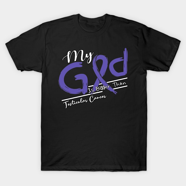 Testicular Cancer Awareness My God Is Stronger - In This Family No One Fights Alone T-Shirt by BoongMie